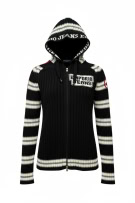 EMPORIO JEANS Knitted Hooded Cardigan With Logo Striped Women's S