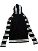EMPORIO JEANS Knitted Hooded Cardigan With Logo Striped Women's S
