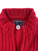 Energie Ribbed Knit Zip Cardigan Red Men's M