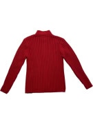 Energie Ribbed Knit Zip Cardigan Red Men's M