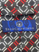 ENZO CASTELLANO ΓΡΑΒΑΤΑ ΓΕΩΜΕΤΡΙΚΗ ΜΑΥΡΗ ΑΝΤΡΙΚΟ PRE OWNED