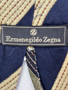 ERMENEGILDO ZEGNA ΓΡΑΒΑΤΑ ΚΛΑΣΙΚΗ NAVY ΜΠΕΖ ΑΝΤΡΙΚΟ PRE OWNED