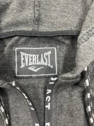 Everlast Φούτερ Ζακέτα Hoodie Athletic Logo Ανθρακί Ανδρικό M