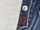 EVISU DENIM SHORTS OVERSIZED BLUE MEN PRE OWNED XL