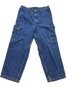 FADED GLORY CARGO JEANS UTILITY DARK WASH BLUE MEN PRE OWNED L