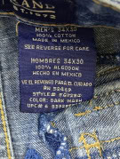 FADED GLORY CARGO JEANS UTILITY DARK WASH BLUE MEN PRE OWNED L