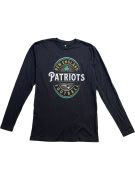 FANATICS LONG SLEEVE T-SHIRT NEW ENGLAND PATRIOTS LOGO BLACK UNISEX M pre-owned