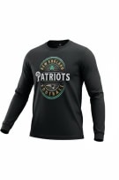 FANATICS LONG SLEEVE T-SHIRT NEW ENGLAND PATRIOTS LOGO BLACK UNISEX M pre-owned