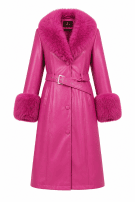 Y2K FDM CAPPOTTO IN পেলliccia STRUTTURATO ROSA DONNA PRE OWNED M