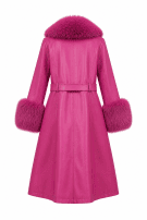 Y2K FDM CAPPOTTO IN পেলliccia STRUTTURATO ROSA DONNA PRE OWNED M