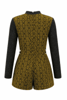 1989 FERRETTI TOP MANICA LUNGA COLLO ALTO VINTAGE NERO ORO DONNA PRE OWNED L