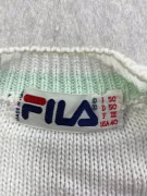 FILA SLEEVELESS KNIT VEST VINTAGE LOGO WHITE/GREEN MENS L