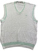 FILA SLEEVELESS KNIT VEST VINTAGE LOGO WHITE/GREEN MENS L