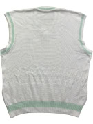 FILA SLEEVELESS KNIT VEST VINTAGE LOGO WHITE/GREEN MENS L