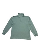 FILA polo a maniche lunghe vintage con logo ricamato verde mélange da uomo S/M