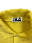 FILA polo vintage con logo ricamato gialla da uomo M