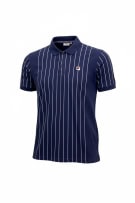 FILA POLO SHIRT WITH STRIPES AND LOGO NAVY BLUE MEN'S S