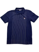 FILA POLO SHIRT WITH STRIPES AND LOGO NAVY BLUE MEN'S S