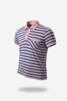 FILA POLO ΜΠΛΟΥΖΑ VINTAGE ΣΤΥΛ ΜΕ ΡΙΓΕΣ ΚΑΙ ΛΟΓΟΤΥΠΟ ΡΟΖ/ΜΠΛΕ ΑΝΔΡΙΚΟ XL