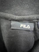 FILA Polo T-Shirt Logo Nero UNISEX L