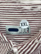 FILA Πουκάμισο Vintage με Λογότυπο Ριγέ Καφέ-Λευκό Ανδρικό XXL
