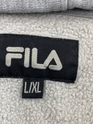 FILA Ζακέτα Hoodie Με Φερμουάρ Με Ανάγλυφο Λογότυπο Γκρι Unisex L/XL