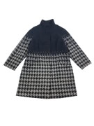 Fiorella Rubino Cappotto Vintage Pied-de-poule Logo Nero/Grigio Donna L