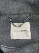 Fiorella Rubino Cappotto Vintage Pied-de-poule Logo Nero/Grigio Donna L