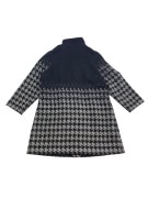 Fiorella Rubino Cappotto Vintage Pied-de-poule Logo Nero/Grigio Donna L