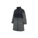 Fiorella Rubino Cappotto Vintage Pied-de-poule Logo Nero/Grigio Donna L