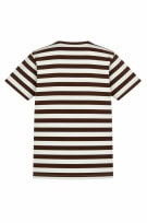 FRED PERRY ΓΚΡΙ ΡΙΓΕ T SHIRT RETRO ΚΑΦΕ ΑΝΤΡΙΚΟ PRE OWNED
