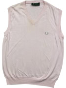 Fred Perry Knit Vest Classic Laurel Logo Ροζ Ανοιχτό Ανδρικό M