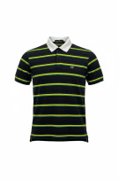 FRED PERRY ΜΠΛΟΥΖΑ POLO STRIPED LOGO ΜΑΥΡΟ UNISEX L