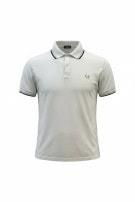 FRED PERRY POLO CLASSICA GRIGIO CHIARO UOMO PRE OWNED M
