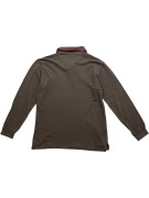 FRED PERRY Polo a maniche lunghe con logo marrone da uomo M