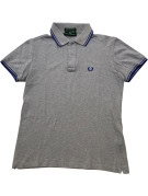 FRED PERRY POLO SHIRT MINIMAL ΓΚΡΙ ΑΝΤΡΙΚΟ PRE OWNED S