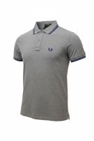FRED PERRY POLO SHIRT MINIMAL ΓΚΡΙ ΑΝΤΡΙΚΟ PRE OWNED S