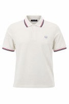 FRED PERRY POLO SHIRT RETRO CREAM UOMO PRE OWNED S