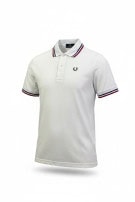 FRED PERRY POLO SHIRT RETRO WHITE MEN PRE OWNED S