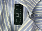 FRED PERRY CAMICIA RIGATA CLASSIC BLUE UOMO PRE OWNED M