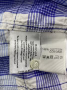 FRED PERRY CHECKED LONG SHIRT TUNIC VINTAGE LOGO BLUE/WHITE WOMEN'S L