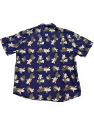 FREE PLANET CAMICIA FLOREALE NAVY UOMO PRE OWNED L