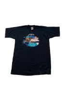 Fruit of the Loom T-shirt grafica in cotone pesante nero unisex XL