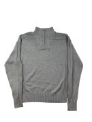 G STAR RAW HALF ZIP KNIT SWEATER MINIMAL GREY MENS PRE OWNED L