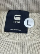 G STAR RAW ΠΛΕΚΤΟ ΠΟΥΛΟΒΕΡ CABLE KNIT BEIGE ΑΝΤΡΙΚΟ PRE OWNED L