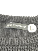 G STAR RAW KNIT SWEATER MINIMAL BLACK MENS PRE OWNED L