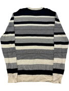 G STAR RAW KNIT SWEATER STRIPED NAVY GREY CREAM MENS PRE OWNED L