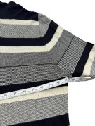 G STAR RAW KNIT SWEATER STRIPED NAVY GREY CREAM MENS PRE OWNED L