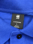 G STAR RAW POLO MINIMAL BLUE MEN PRE OWNED L