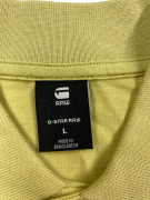 G-Star Raw Polo Verde Chiaro da Uomo con Colletto a Righe L